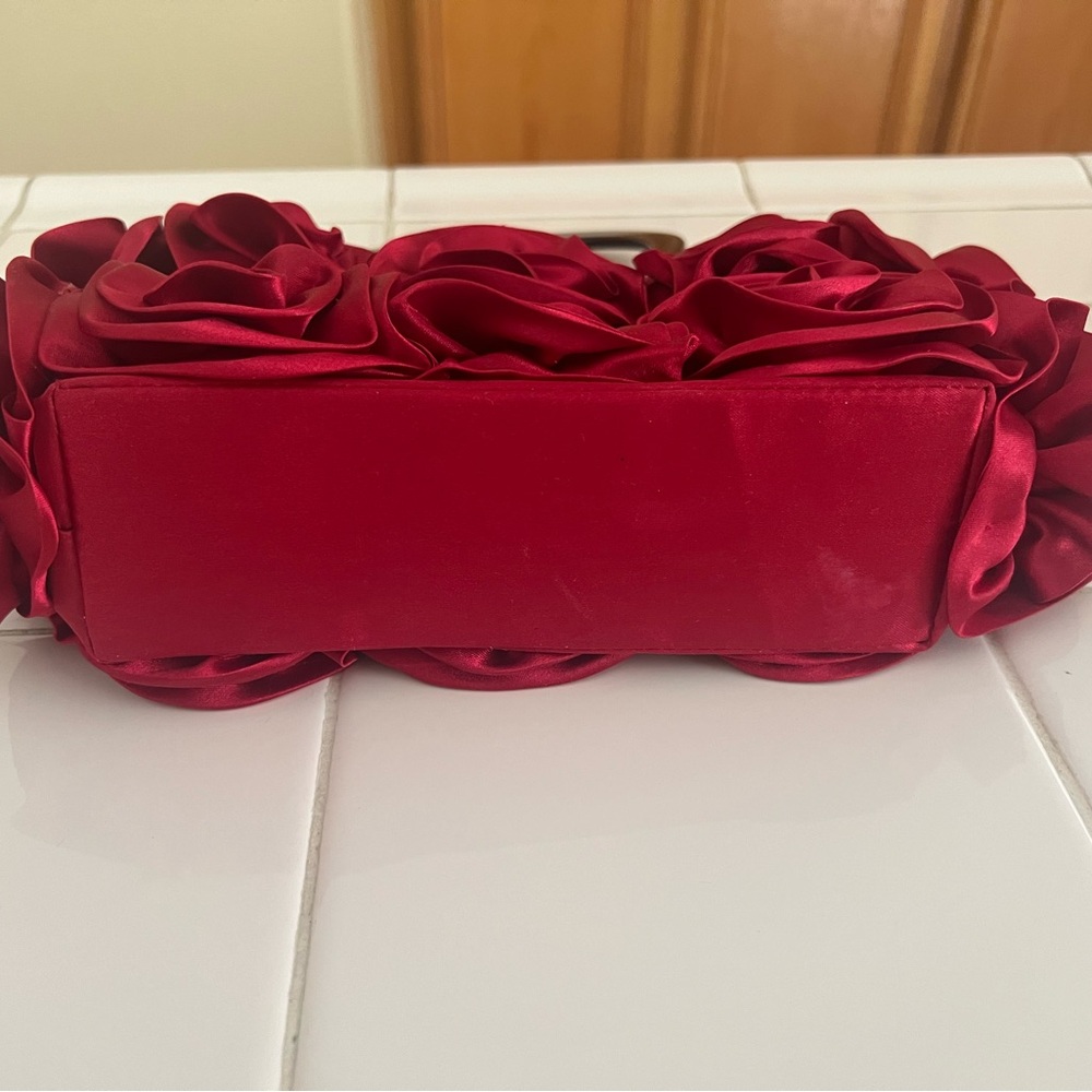 NEW Mad by Design Silk Rose Appliqué Handbag - Picture 7 of 12